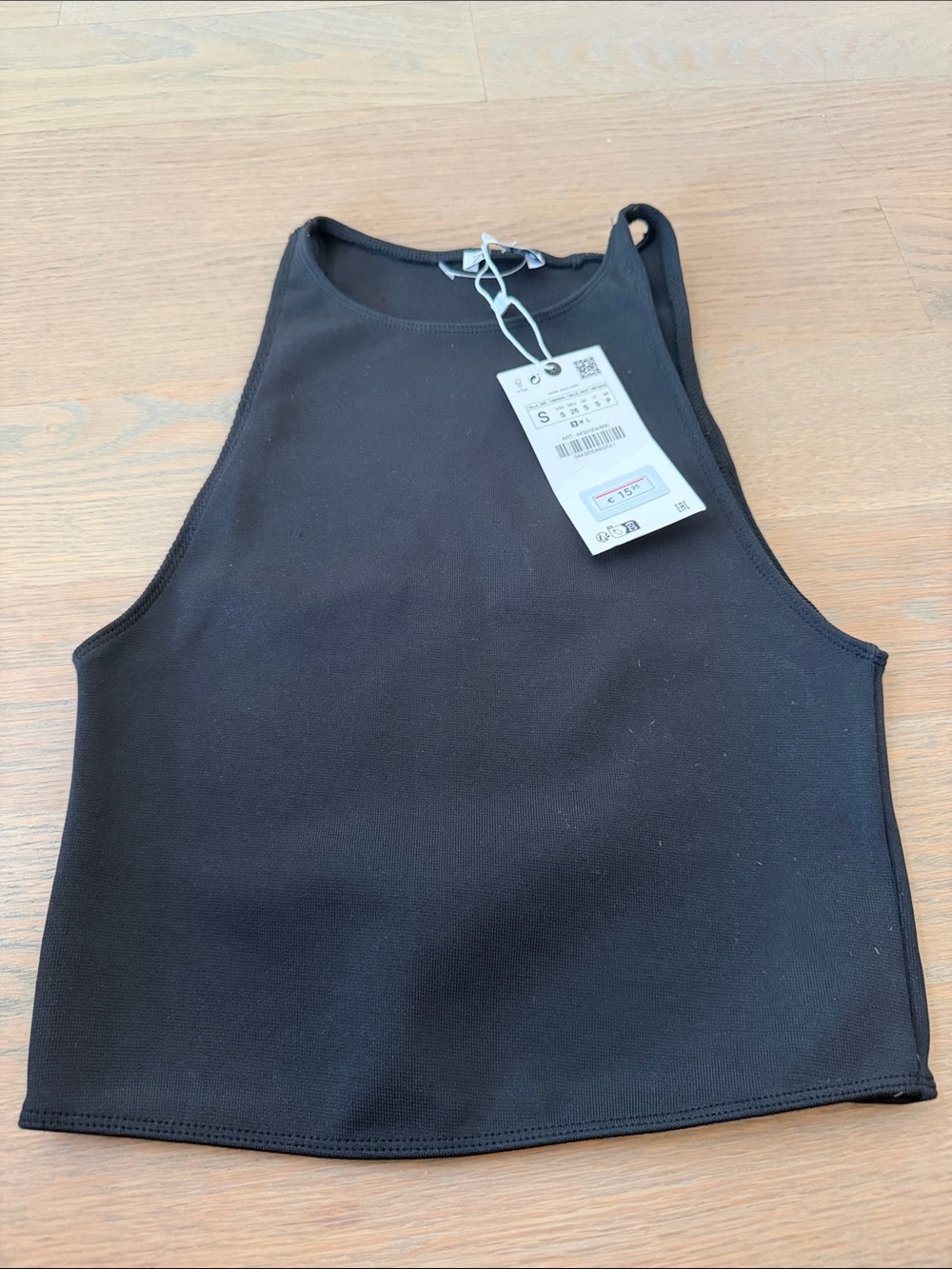 Black Ribbed Tank Top - Zara